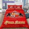 Sunderland Association Football Club Custom Name Pattern Bedding Quilt Set Quilt Cover Pillowcase Home Birthday Gift(1 * Duvet Cover + 2 * Pillowcase,