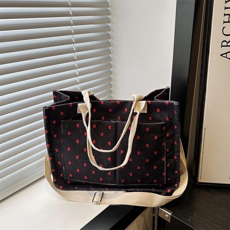 

Летняя эстетика, простой и повседневный, персонализированный и модный, портативная наплечная сумка-тоут под мышкой, вместительная сумка-мессенджер для женщин чёрный