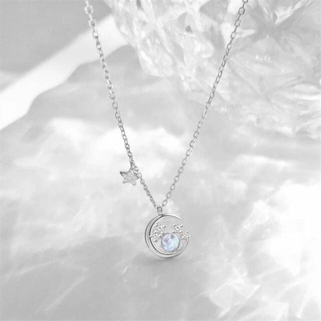 925 Sterling Silver Zircon Pendant Necklace Necklace Women Fashion Jewelry