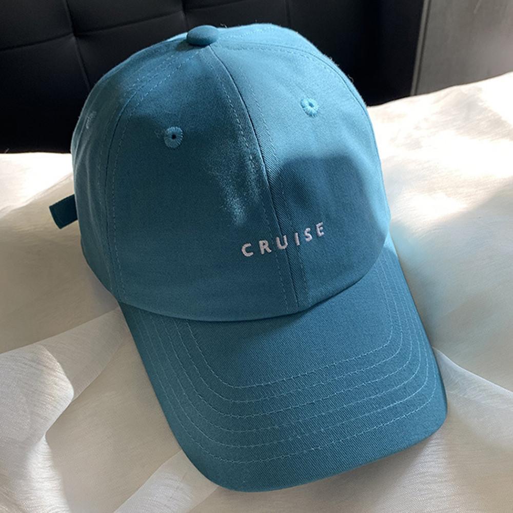 Letter Embroidered Baseball Cap Fashion Trend Versatile Casual Soft Top Curved Brim Sun Protection Baseball Cap