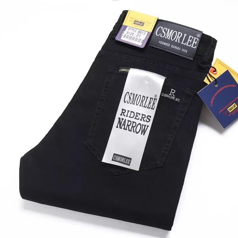 Jeans Men's Light Luxury Jeans Men's Trousers Straight Slim Jeans Processing Hundred Trousers