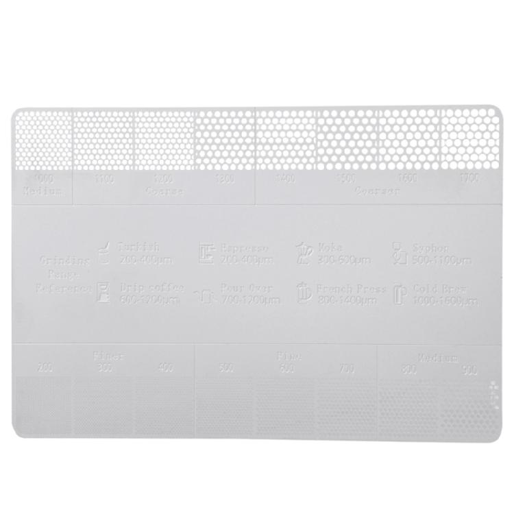 Карточка-сравнение толщины помола кофейного порошка Шкала сравнения толщины помола для кофемолки 1