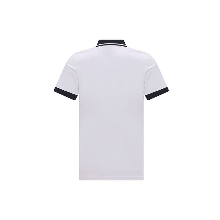 Emporio Armani EA7 Color Block Logo Print Casual Button Straight Fit Short Sleeve Polo Shirt Men Tops White 3RPF17-PJ03Z-1100