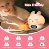 Rabbit Night Light with Clock Display - Children's Night Light and Bedside Lamp Kids Night Light Rechargeable LED Night Light Fo