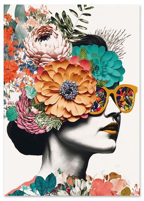 Poster Portrait Woman Collage
