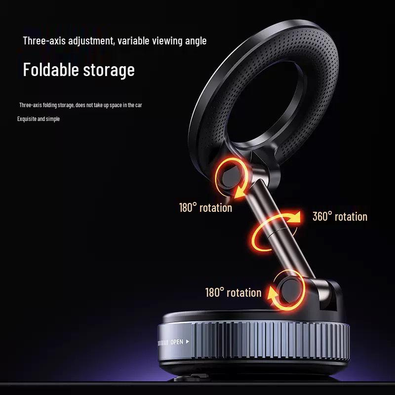 Magnetic Aluminum Car Phone Holder with Suction Cup