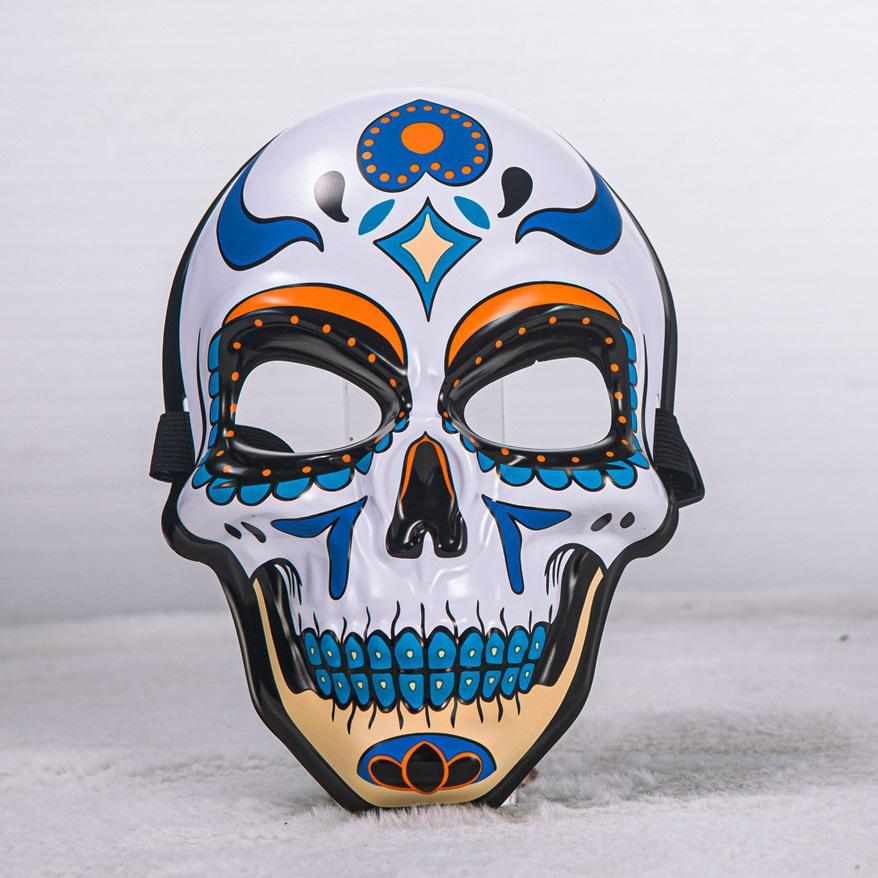 Day of the Dead Mask Mexican Printed Face Mask Halloween Grimace Skull Bar Catwalk Performance Props Carnival Dance Decoration Atmosphere Mask