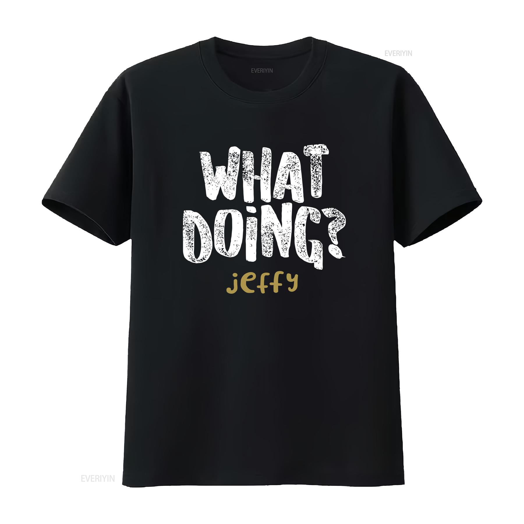 

What Doing Jeffy T Shirt vintage Washed fashion graphic Stretched streetwear Top For Everyday Wear Unisex Breathable Slightly 4XL
