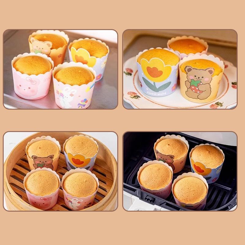 50/60/75Pcs Cartoon Muffin Cupcake Paper Cup For Wedding Party Assiettes Cupcake Liner Baking Cup Tray Cake Pastry Wrapper Case