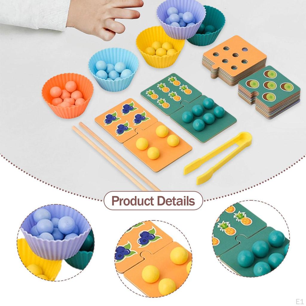 Counting and Color Sorting Toys Preschool Learning Activities Gift Portable Children Aged 3+
