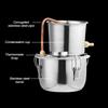 2L Stainless Copper Alcohol Whisky Water Wine Essential Oil Brewing Kit Litres Portable Home DIY Distiller Moonshine