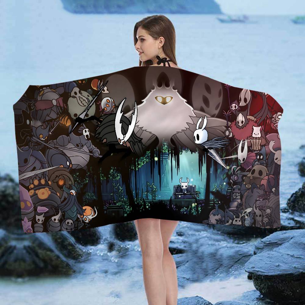 Game Funny H-Hollow Knight S-Silksong Microfiber Beach Towel Absorbent Dry Soft Yoga Swimming Resort Mountain Climbing Towel