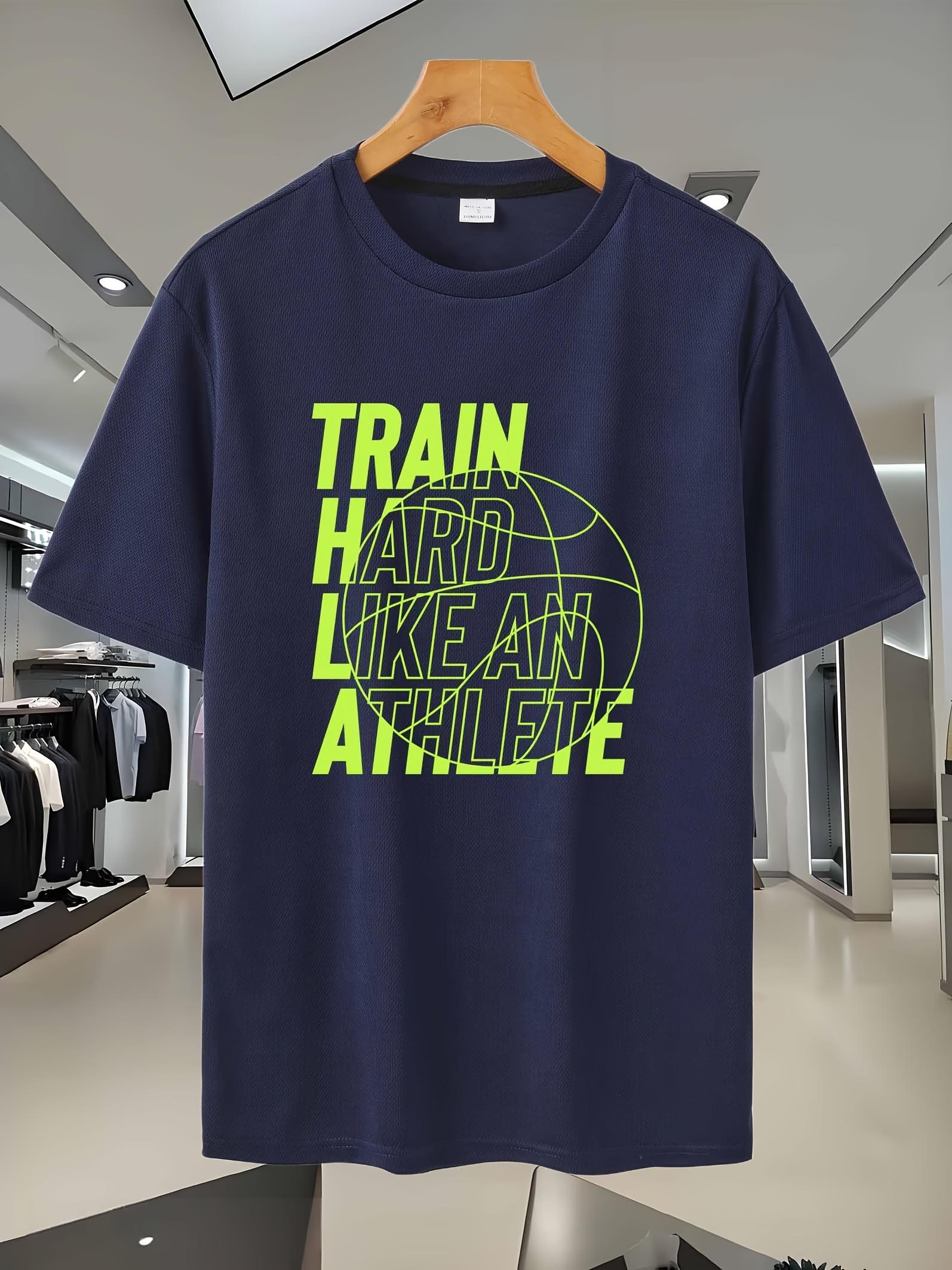 

Breathable Mesh Summer T-shirt - TRAIN HARD LIKE AN ATHLETE Print L