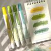 Set di 4 evidenziatori a scatto ad alta capacità, 4 colori, Marcatori blu/verde/viola sfumati, Marcatori fluorescenti, Evidenziatori per la protezione degli occhi