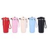 Shineco Insulated Car Coffee Cup with Straw