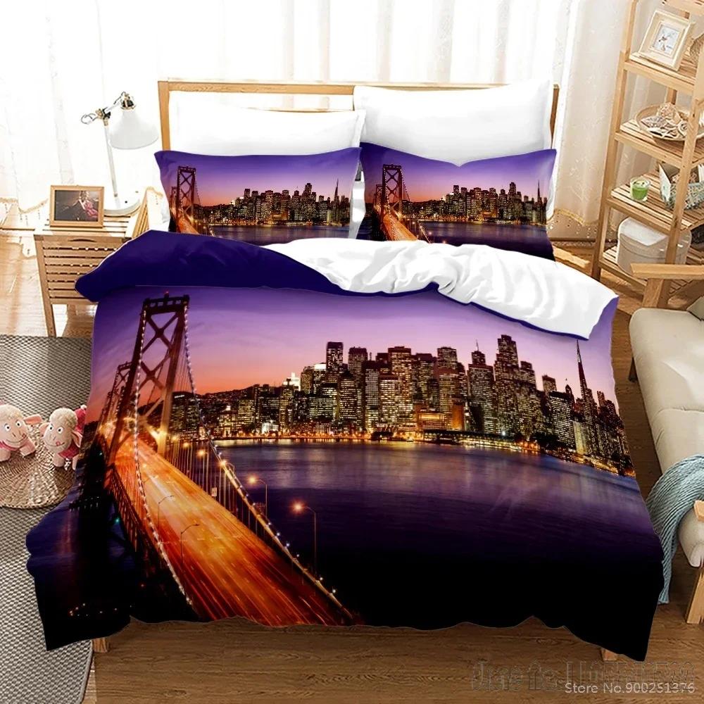 

New York City Night View Love Child Duvet Cover Set HD Comforter Cover Bedclothes for Kids Bedding Sets Bedroom Decor Baby 120x150cm