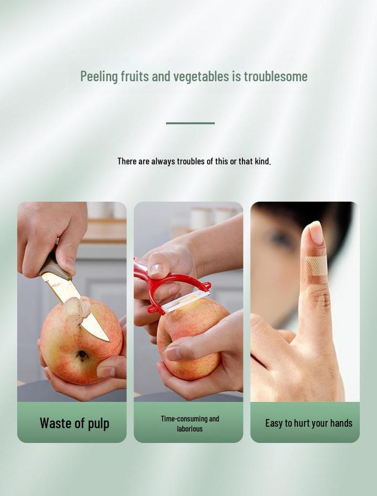 Multi-function Hand-cranked Apple and Pear Peeler for Easy Fruit Peeling.