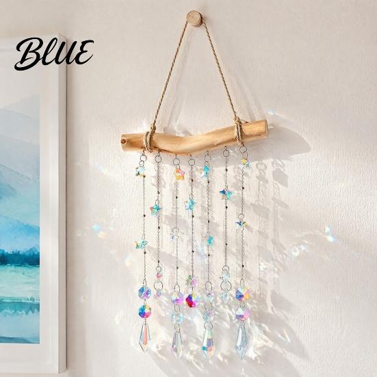 Special Gift for Her Crystal Wind Chime Pendant Glittering Sun Catchers with Long Decorative Balcony Ornament Tassel Sophisticated Hanging