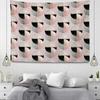 Pink Simple Illustration Decorative Tapestry Home Wall Decoration Office Living Room Tapestry