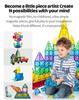 48-Piece Magnetic Tiles Building Set: Stained Glass Educational Puzzle Toy