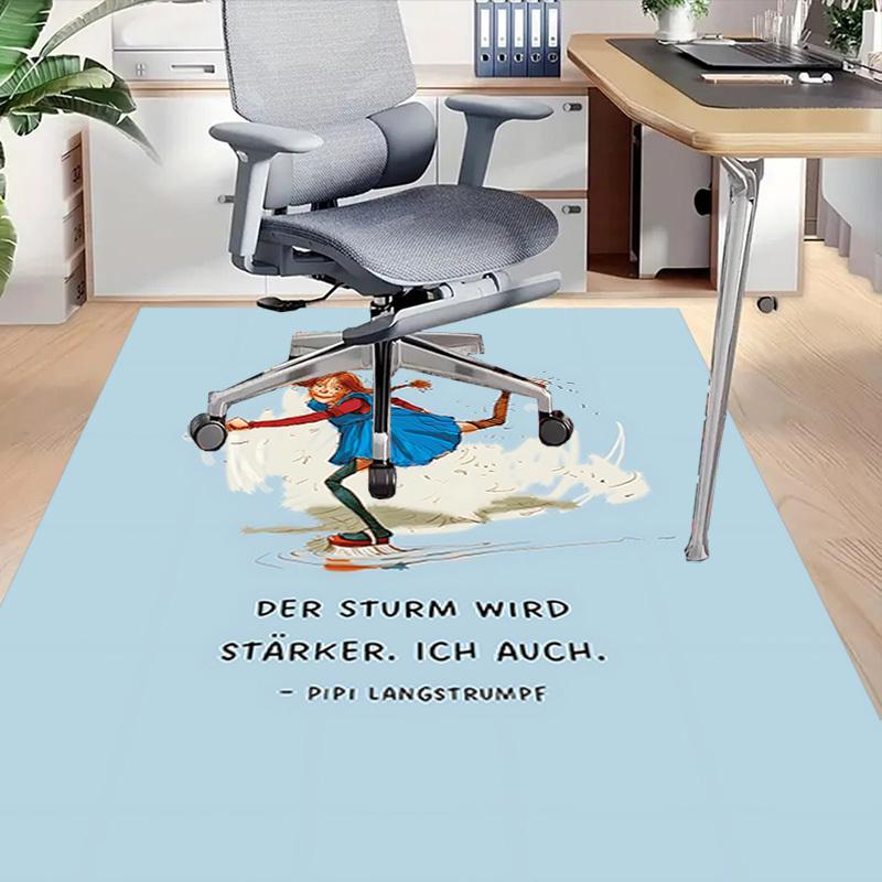 1 Stück Pippi Langstrumpf Sturm Extra Groß Rutschfester Boden Teppich, Büro, Familie, Schlafzimmer, Studio Großer Bereichsteppich Indoor Teppiche