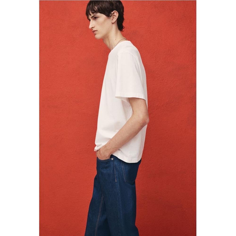 H M Relaxed Fit Jeans Dark deniM Blue