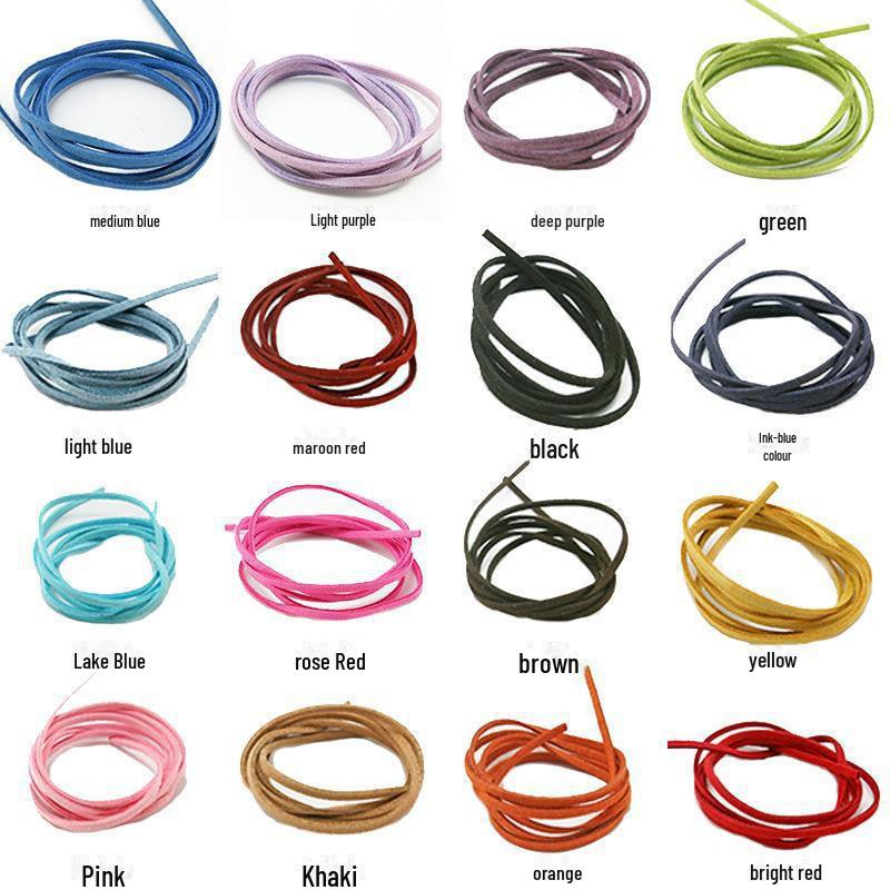 Korean suede rope for DIY jewelry making, 3mm braided wire for bracelets and necklaces. Add a touch of handmade to your accessories!