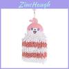 Cartoon Animal Square Chenille Hand Towel With Absorbent Polyester For Kitchen Use