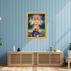 Neem Karoli Baba Religious photo frame painting with Lord Hanuman Swaroop for mandir and home decor-8x10 inch