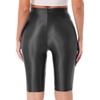 Womens High Waist Glossy Shorts Elastic Fit Workout Leggings Swimwear Athletic Casual Bottoms