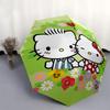 1pc Hello Kitty Floral Print Automatic Opening Folding Umbrella with 8-Bone Iron Frame - Perfect for Outdoor Use, Festive Gifts, Travel, Daily Use, an