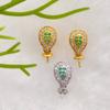 S925 Sterling Silver Geometric Pendant Clasp for DIY Pearl/Jade Setting