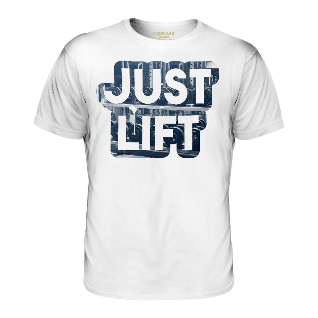JUST LIFT DUMBELL UnisexS TSHIRT TEE TOP GIFT GYM MOTIVATION