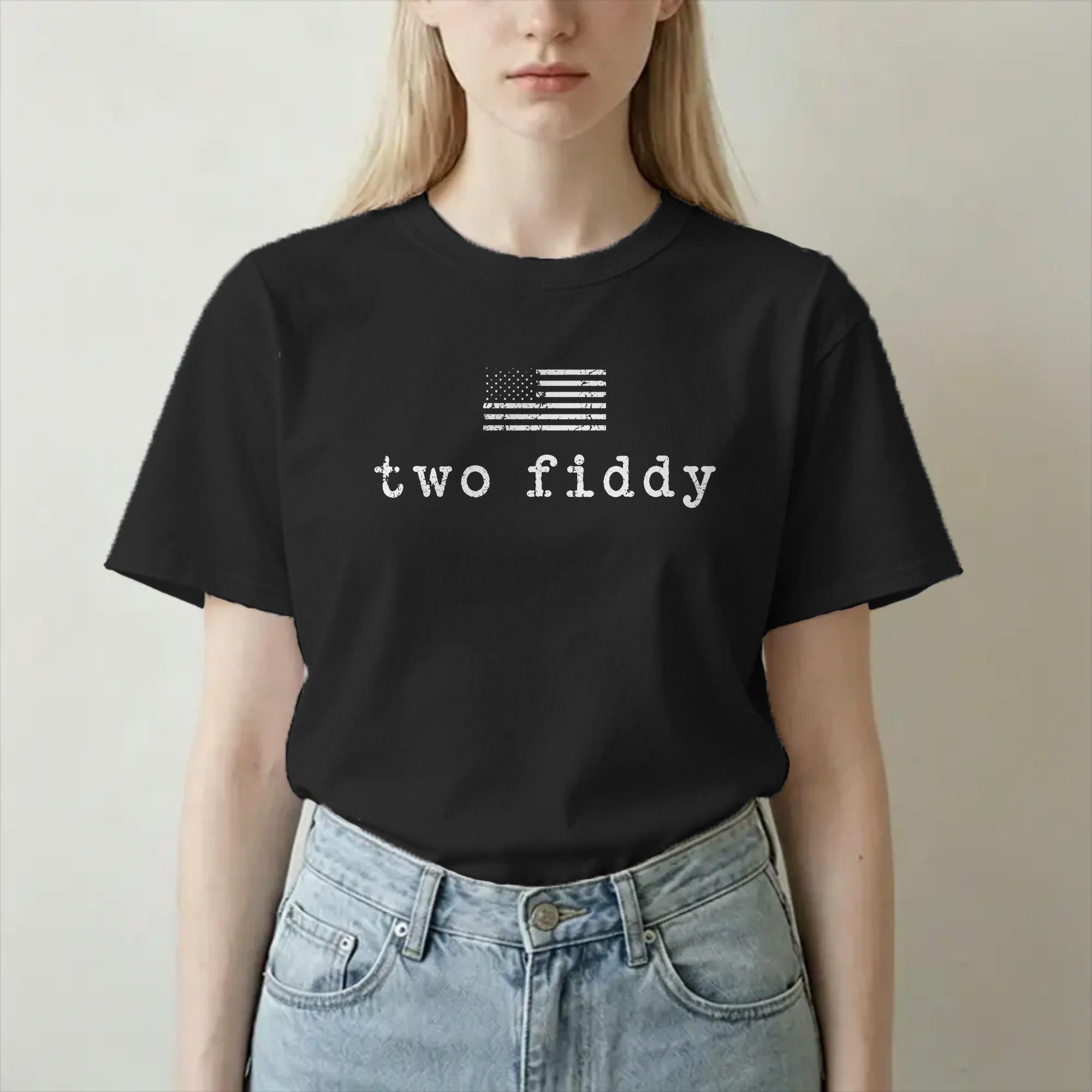 Two Fiddy 2 Fiddy 250th T Shirts For Unisex Unisex Cotton Funny TShirts O Neck Anniversary Patriotic Tee Shirt Clothing Plus Size S