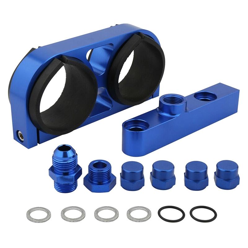 External Hi-flows Fuel Pump Set with Mounting Bracket Inlets Outlet Manifold 044