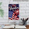 2D Flat "Let Freedom Ring" Patriotic Metal Sign, 8×12 Inch Aluminum Wall Art, Patriotic Flag & Fireworks Design, Durable Decor for Memorial Day, 4Th