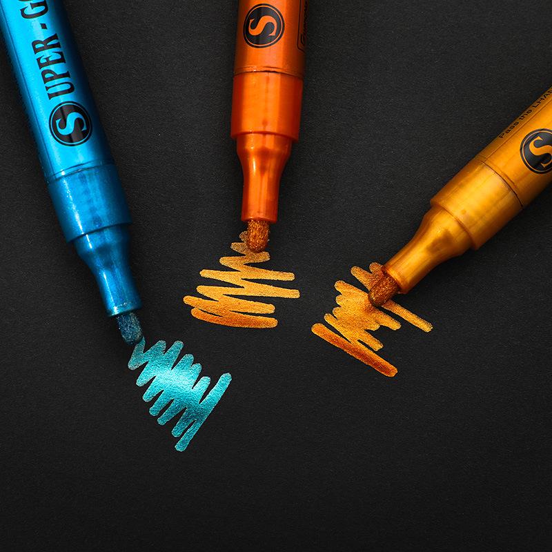 Metallic Color Craft Markers: Water-Based Paint Pens for Albums, Cards, Ceramics, and More