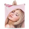 Sabrina Carpenter Blanket Fleece Spring/Autumn  Portable Lightweight Throw Blanket for Bedding Travel Plush Thin Quilt