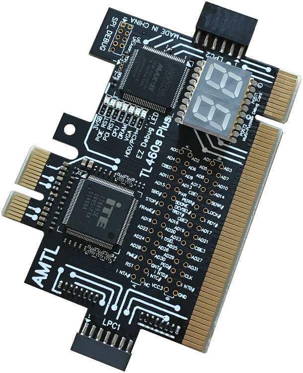 

TL460 Multi-Purpose LPC Diagnostic Debug Card for Computer Motherboards - Black чорний