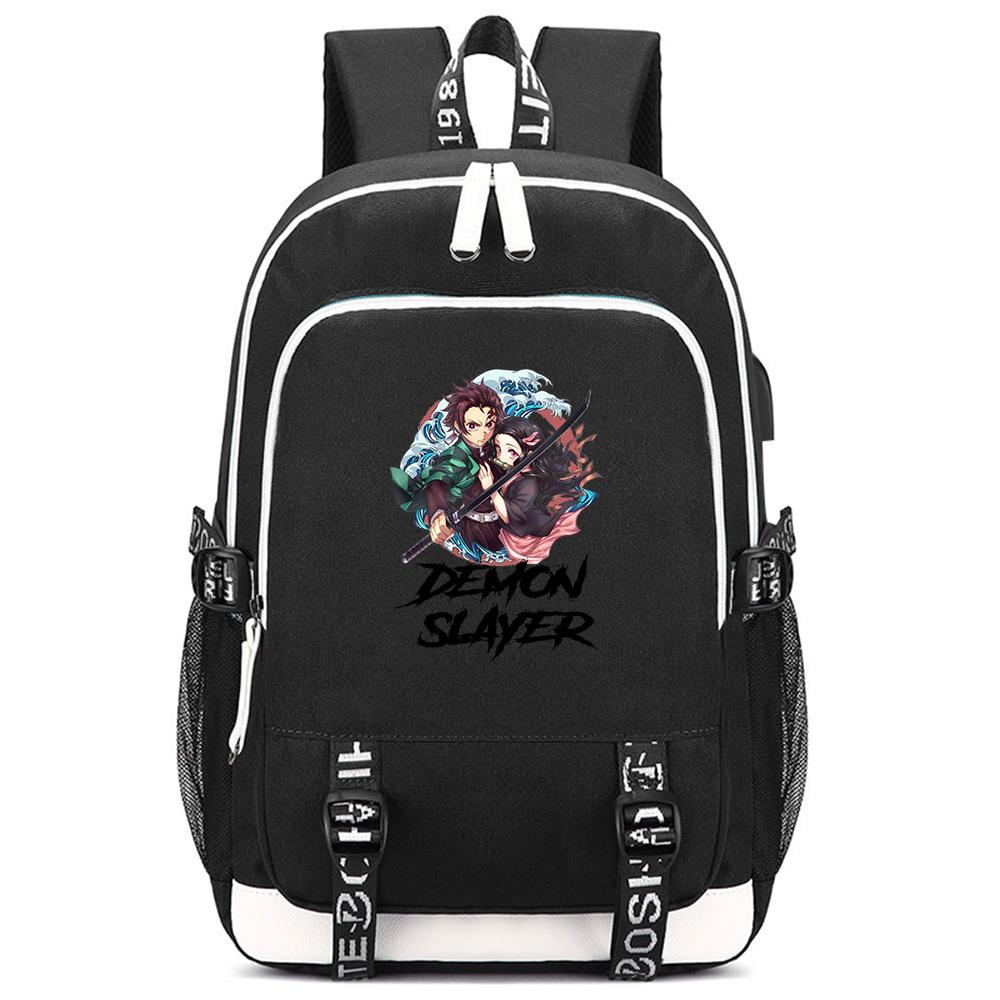 Süßer Cartoon Dämonentöter Aufdruck Rucksack Große Kapazität Schultasche Student Schultasche Outdoor Laptop Reisetasche Geschenk