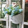 Semicircle Iron for Balcony Garden Vintage Hanging Baskets Flower Pot Flower Basket Flower Vase
