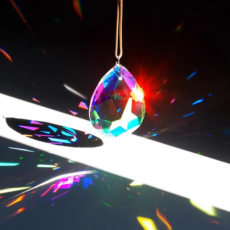 Crystals Wind Chime Prism Sun Catchers Handmade Jewellery Garden Hanging Pendant Rainbow Chaser Ornament Window Garden Decor