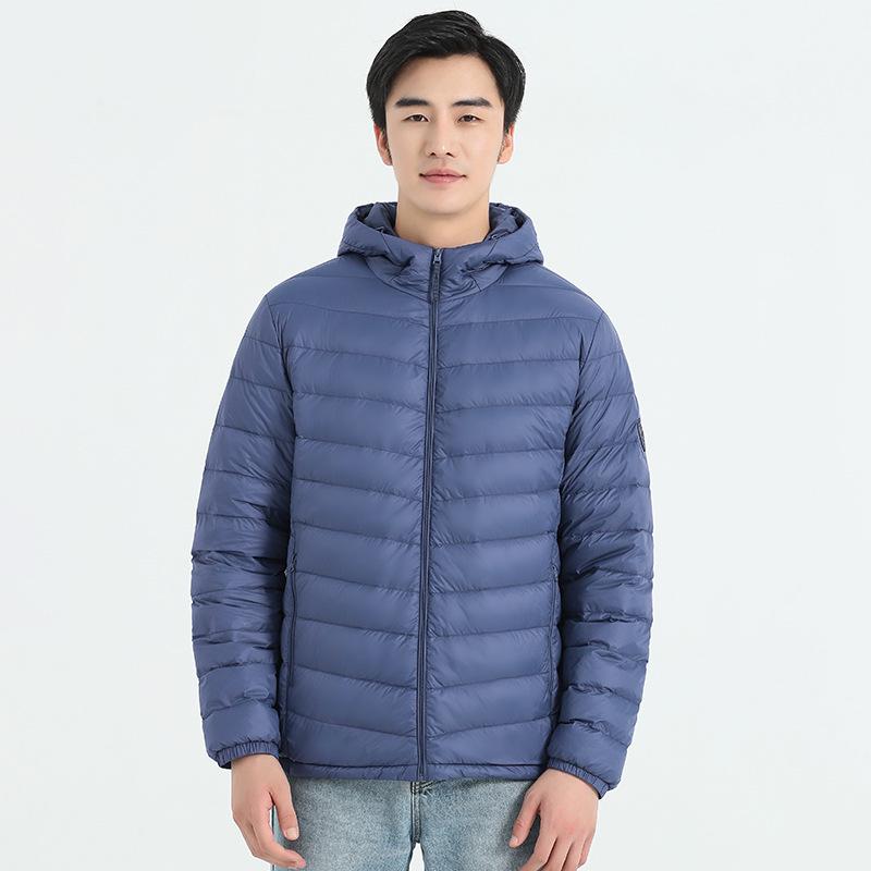 Men's Lightweight Hooded Down Jacket - Trendy Korean Style Fashion for Middle-Aged Winter Warmth