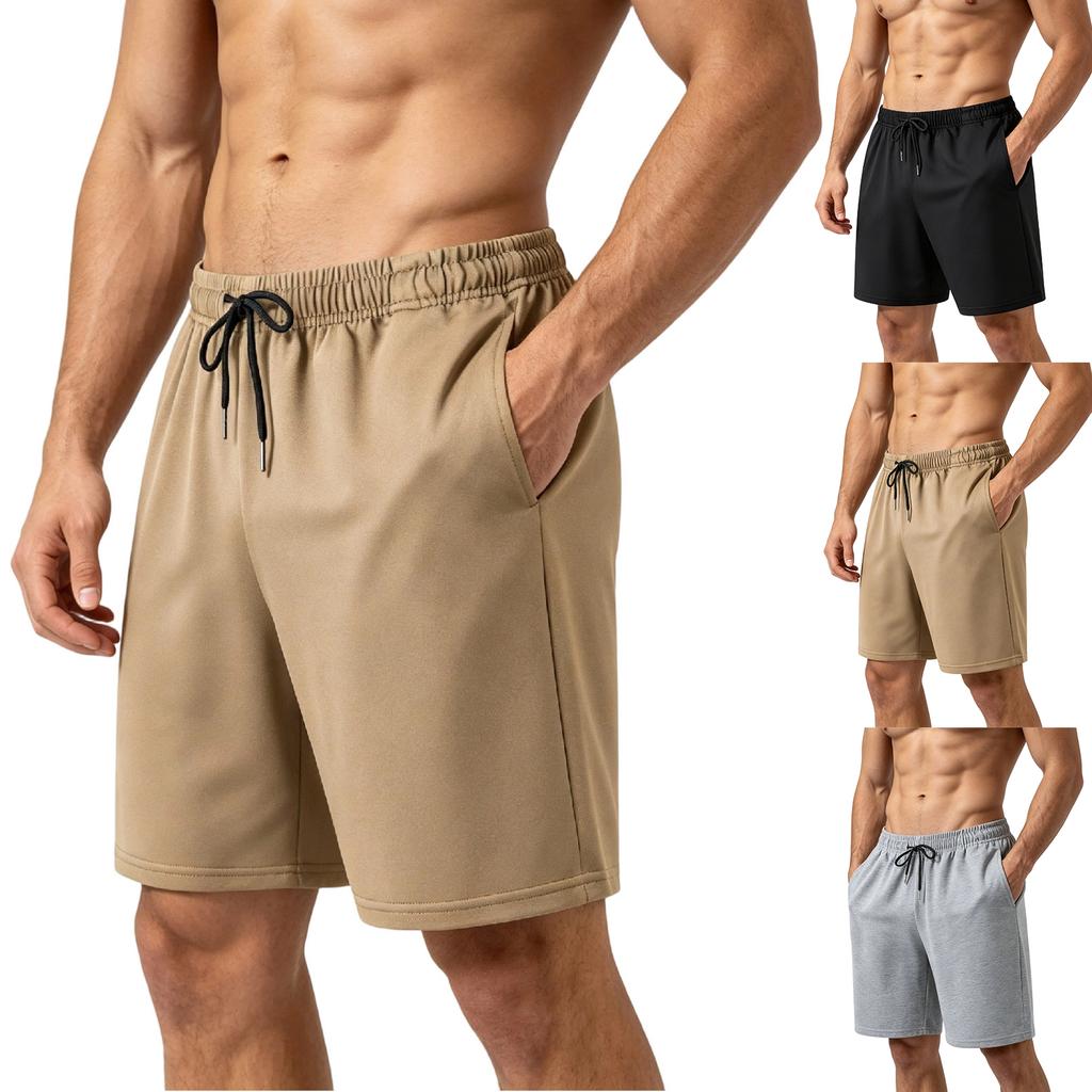 Men's Lightweight, Breathable, Cool-Feeling Shorts - Men's Stretch Waist-Fitting, Quick-Drying Running And Fitness Sports Shorts