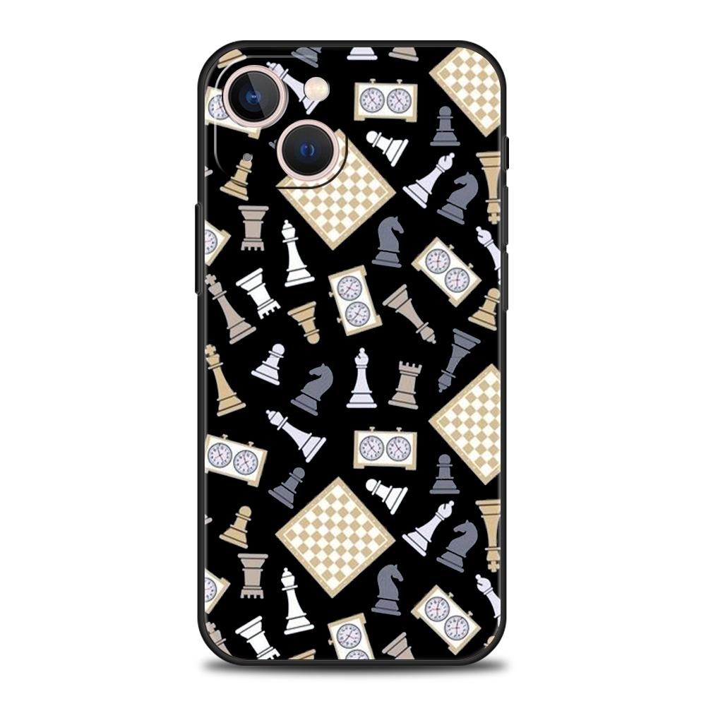Luxury Soft Phone Case For iPhone 17 Air 16E 16 11 15 14 Pro MAX 12 13 7 8 Plus X XR XS SE 2022 Cover Checkerboard chess board