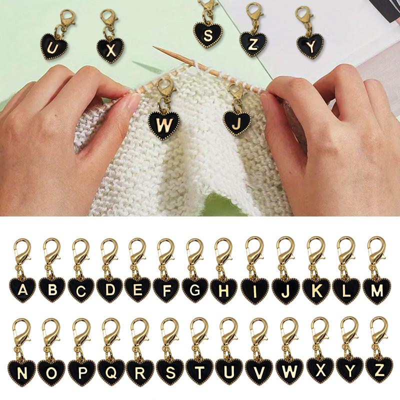 1PC Love Keychain Creativity Heart Shaped Design DIY Party Metal Gift 26 English Letters Keychain Marker Lobster Buckle