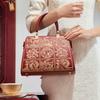 New Chinese-style embroidered red handbag for mothers, traditional Chinese-style handbag for middle-aged women, bridal bag