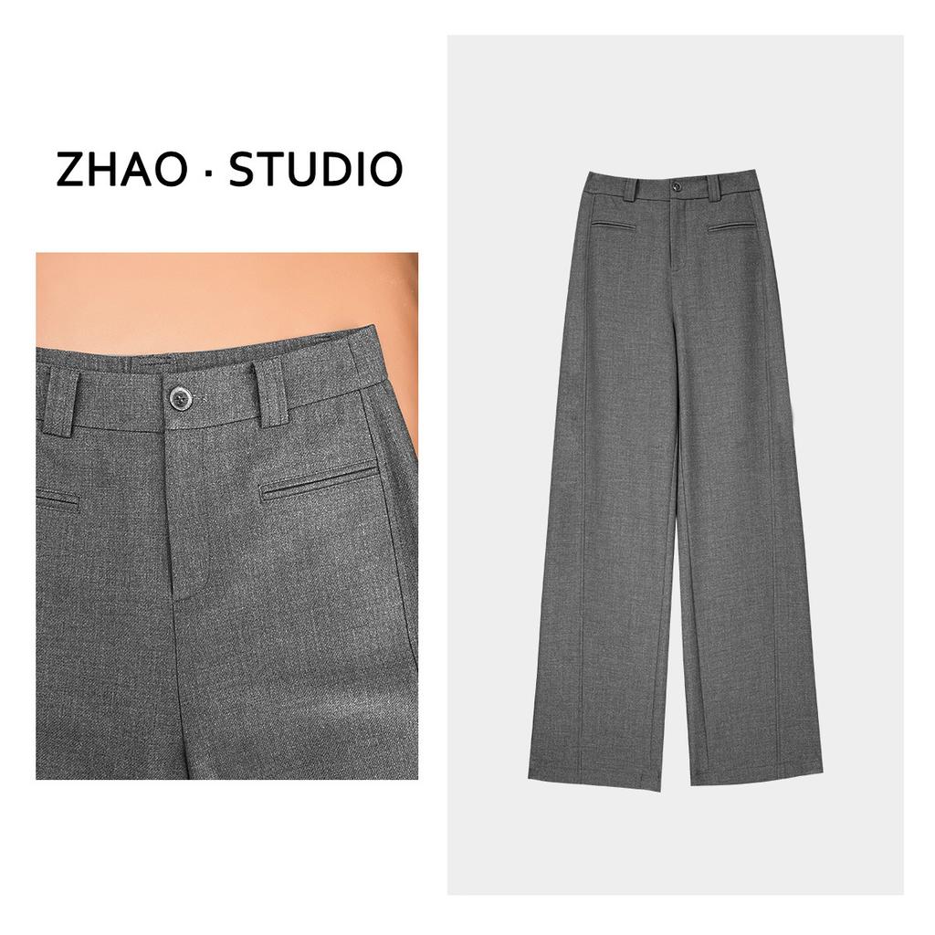 Zhengzhou women's narrow suit wide-leg pants women's 1116 autumn new thin high-waisted casual straight-leg pants