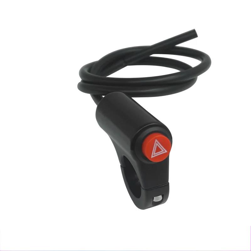 Motorcycle Electric Vehicle Double Flash Warning Switch Plastics 22mm 12V Double Flash Emergency Signal Flasher Hazard Light