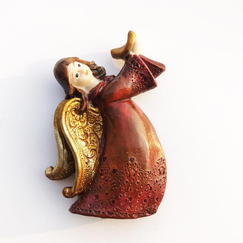 Cute Cartoon Angel Refrigerator Stickers Resin Handmade Creative Souvenirs Home Decoration